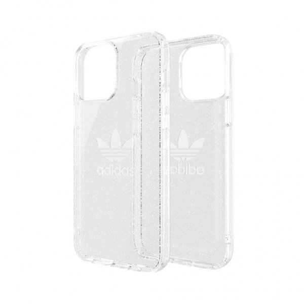Adidas iPhone 13 Pro Max Cover Protective Klar Etui Glitter Klar