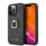 Guess iPhone 13 Pro Max Cover Ring Stand Grå