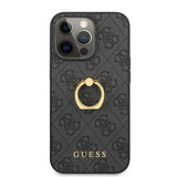 Guess iPhone 13 Pro Max Cover Ring Stand Grå