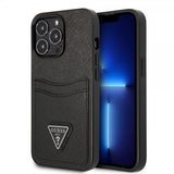 Guess iPhone 13 Pro Max Cover Saffiano Double Cardslot Sort