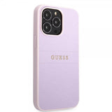 Guess iPhone 13 Pro Max Cover Saffiano Metal Logo Lilla