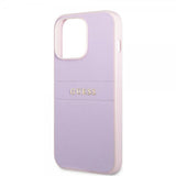 Guess iPhone 13 Pro Max Cover Saffiano Metal Logo Lilla