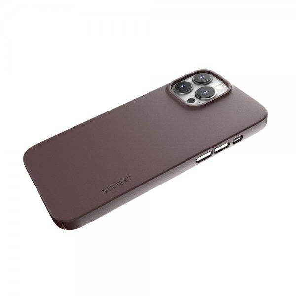 Nudient iPhone 13 Pro Max Cover Thin Case V3 MagSafe Sangria Red