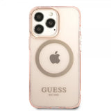 Guess iPhone 13 Pro Max Cover Gennemsigtig MagSafe Rosa