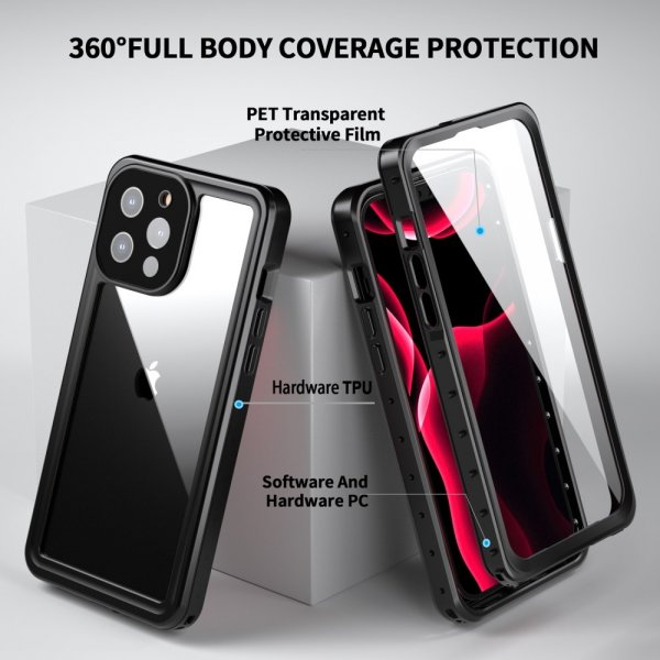 Redpepper iPhone 13 Pro Max Cover Vandafvisende IP68 Sort