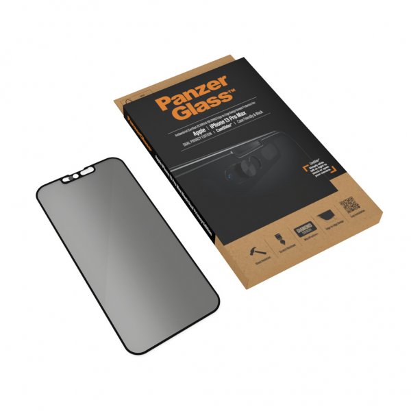 PanzerGlass iPhone 13 Pro Max Skærmbeskyttelse Edge-to-Edge CamSlider Privacy