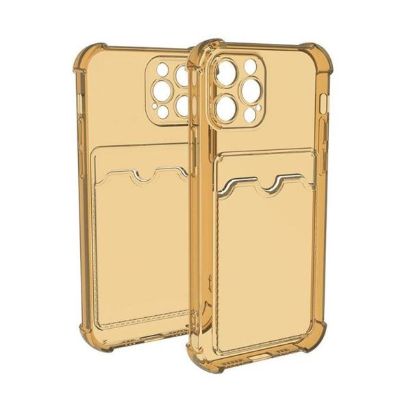 iPhone 13 Pro Max Cover Kortholder Stødsikkert Guld