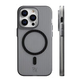 Rvelon iPhone 13 Pro Cover Bølgepap MagSafe Grå