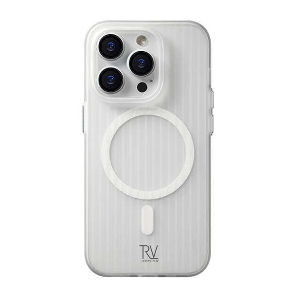 Rvelon iPhone 13 Pro Cover Korrugeret MagSafe Hvid
