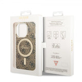 Guess iPhone 13 Pro Skal 4G Pattern MagSafe Brun