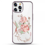 Kingxbar iPhone 13 Pro Cover Blomstermønster Rosa