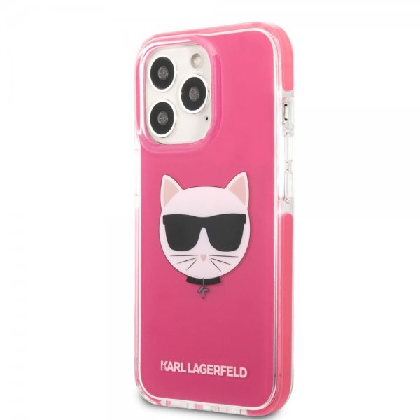 Karl Lagerfeld iPhone 13 Pro Cover Choupette Fuchsia