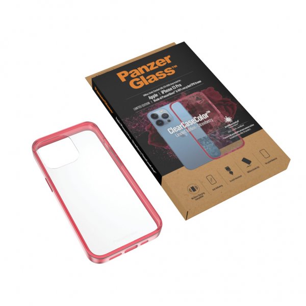 PanzerGlass iPhone 13 Pro Skal ClearCase Color Strawberry