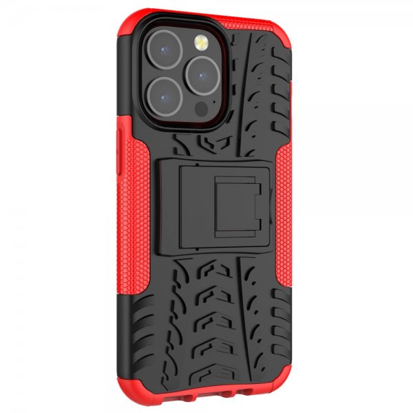 iPhone 13 Pro Cover Dækmønster Standfunktion Rød