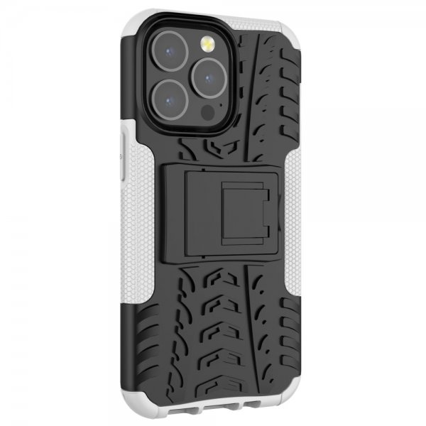 iPhone 13 Pro Cover Dækmønster Standfunktion Hvid