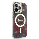 Guess iPhone 13 Pro Cover Flower MagSafe Kaki