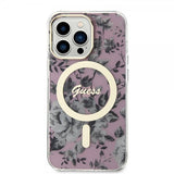 Guess iPhone 13 Pro Cover Flower MagSafe Rosa