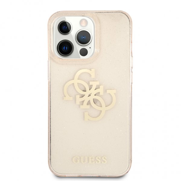 Guess iPhone 13 Pro Cover Fuld Glitter Guld