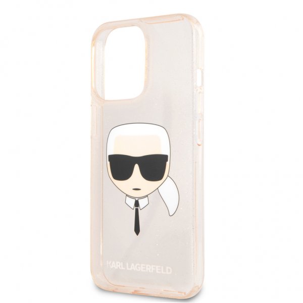 Karl Lagerfeld iPhone 13 Pro Cover Full Glitter Guld
