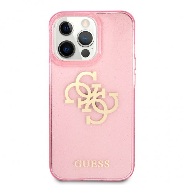 Guess iPhone 13 Pro Cover Full Glitter Rosa