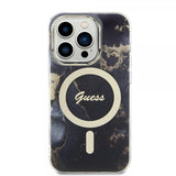 Guess iPhone 13 Pro Cover Golden Marble MagSafe Sort