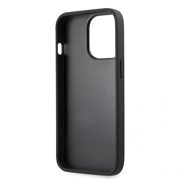 Guess iPhone 13 Pro Cover Hot Stamp Metal Logo Blå