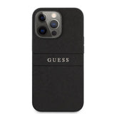 Guess iPhone 13 Pro Cover Hot Stamp Metal Logo Sort