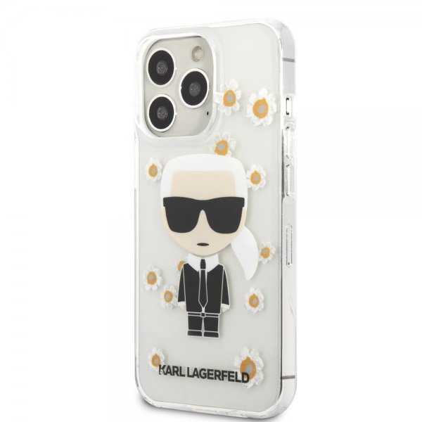 Karl Lagerfeld iPhone 13 Pro Cover Iconic Flower Transparent