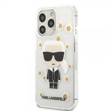 Karl Lagerfeld iPhone 13 Pro Cover Iconic Flower Transparent