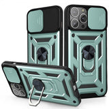 iPhone 13 Pro Cover Kamerabeskyttelse Standfunktion Grøn