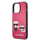 Karl Lagerfeld iPhone 13 Pro Cover Karl & Choupette Embossed Fuschia