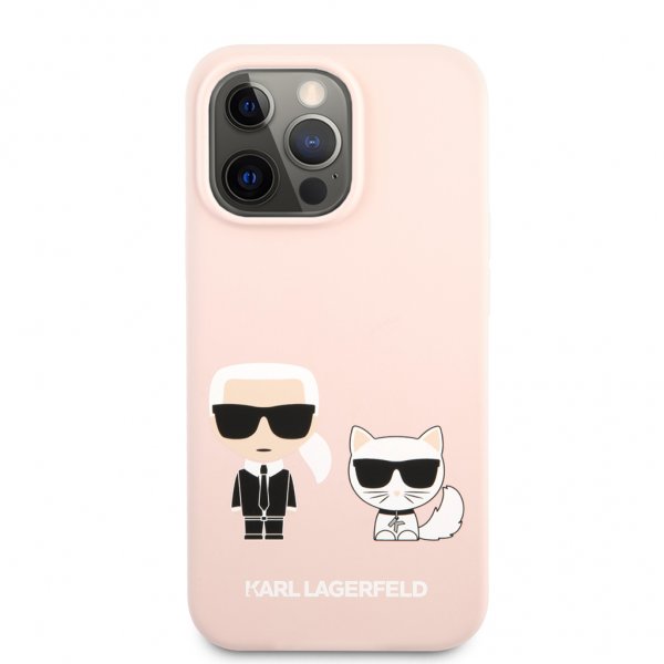 Karl Lagerfeld iPhone 13 Pro Cover Karl & Choupette Lyserød
