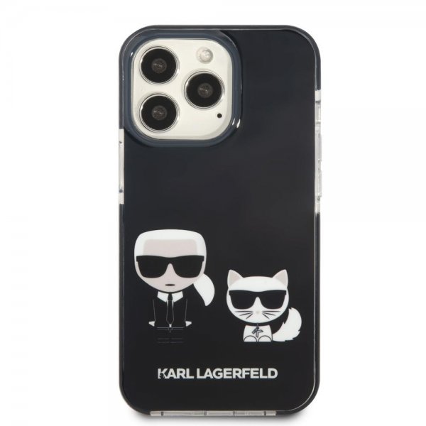 Karl Lagerfeld iPhone 13 Pro Cover Karl & Choupette Sort