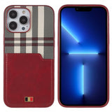iPhone 13 Pro Cover Kortholder Vinrød