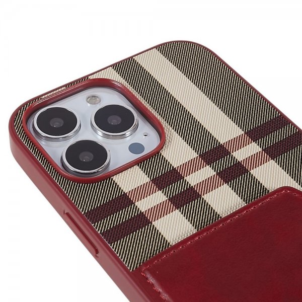 iPhone 13 Pro Cover Kortholder Vinrød