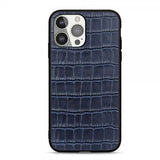 iPhone 13 Pro Cover Krokodillemønster Blå