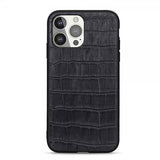 iPhone 13 Pro Cover Krokodillemønster Sort