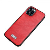 Sulada iPhone 13 Pro Cover Lædertekstur Rød