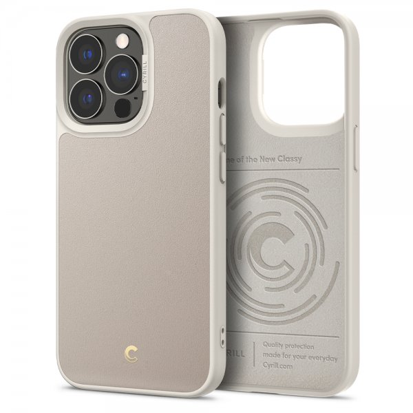 Cyrill iPhone 13 Pro Cover Læder Brick Cream
