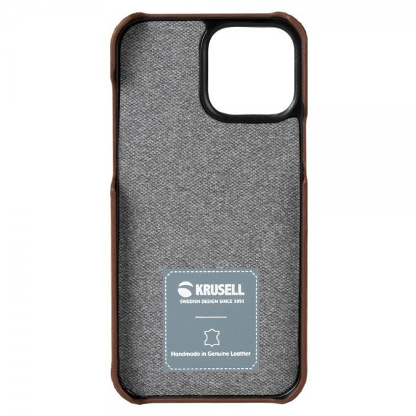 Krusell iPhone 13 Pro Cover Leather CardCover Cognac Brun