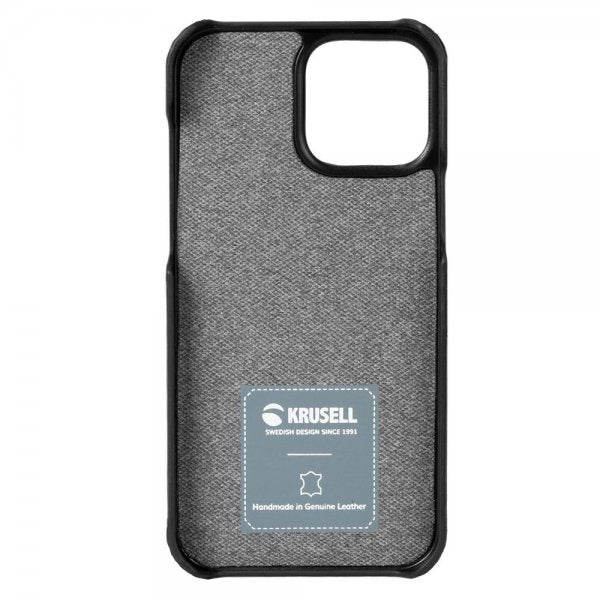 Krusell iPhone 13 Pro Cover Leather CardCover Vintage Black