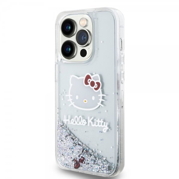 Hello Kitty iPhone 13 Pro Cover Liquid Glitter Gennemsigtig