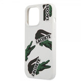 Lacoste iPhone 13 Pro Cover Liquid Silikone Allover Mønster Hvid