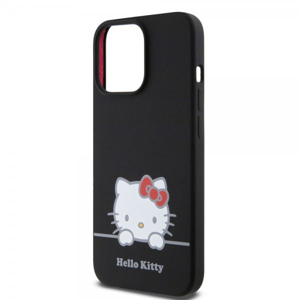 Hello Kitty iPhone 13 Pro Skal Liquid Silicone Sort