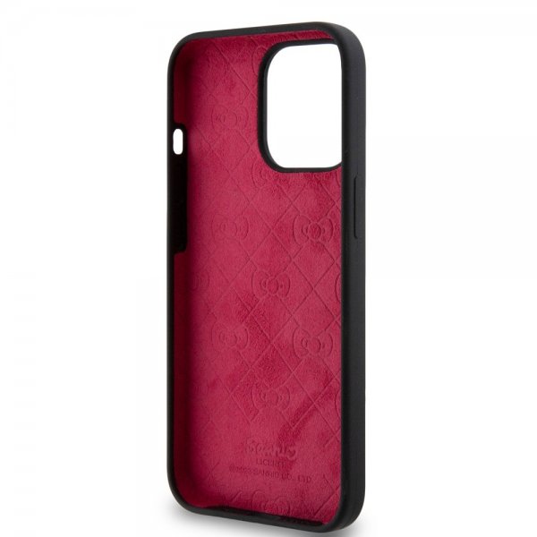 Hello Kitty iPhone 13 Pro Skal Liquid Silicone Sort