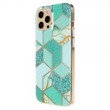 iPhone 13 Pro Cover Marmor Mønster Grøn
