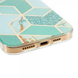 iPhone 13 Pro Cover Marmor Mønster Grøn