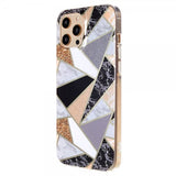 iPhone 13 Pro Cover Marmor Mønster Sort Hvid