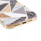iPhone 13 Pro Cover Marmor Mønster Sort Hvid