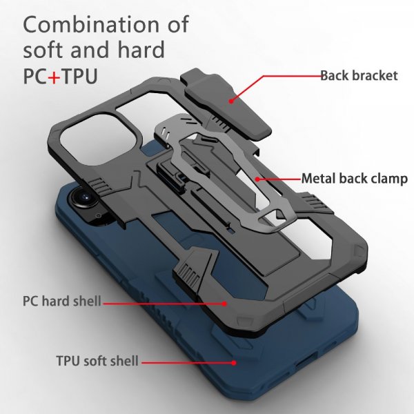 iPhone 13 Pro Cover med Bælteclips Blå